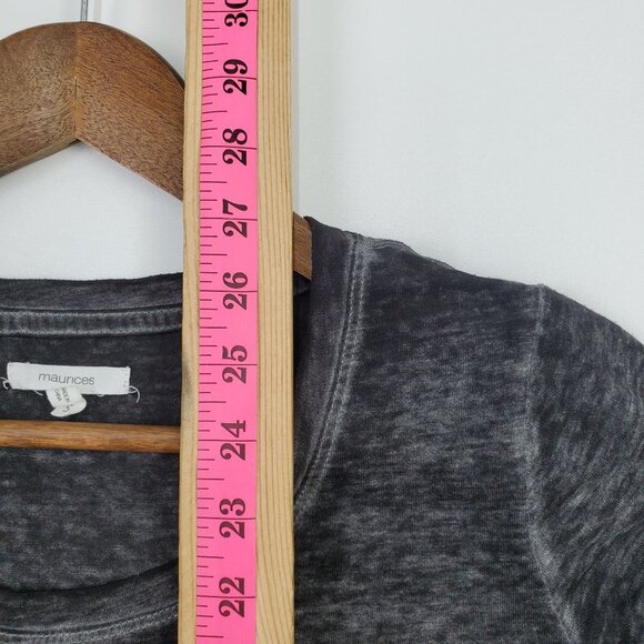 Maurices Hold On Let Me Overthink This Graphic Tee Womens Size S Burnout Black - Picture 10 of 11